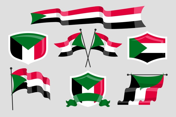 Vector Gratis emblem nasional sudan digambar tangan