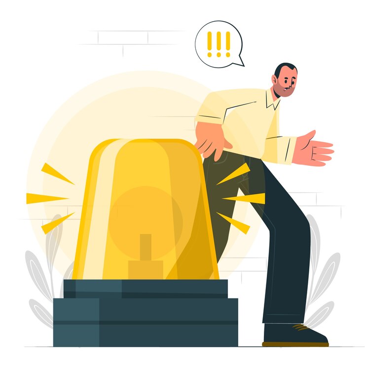 Vector Gratis emergency alarm concept illustration