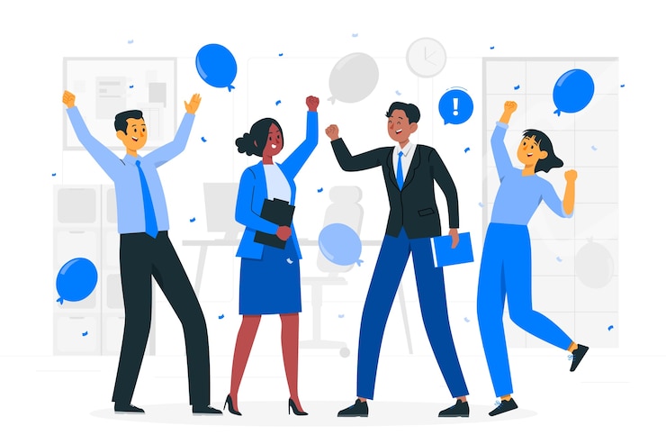 Vector Gratis employee celebration concept illustration