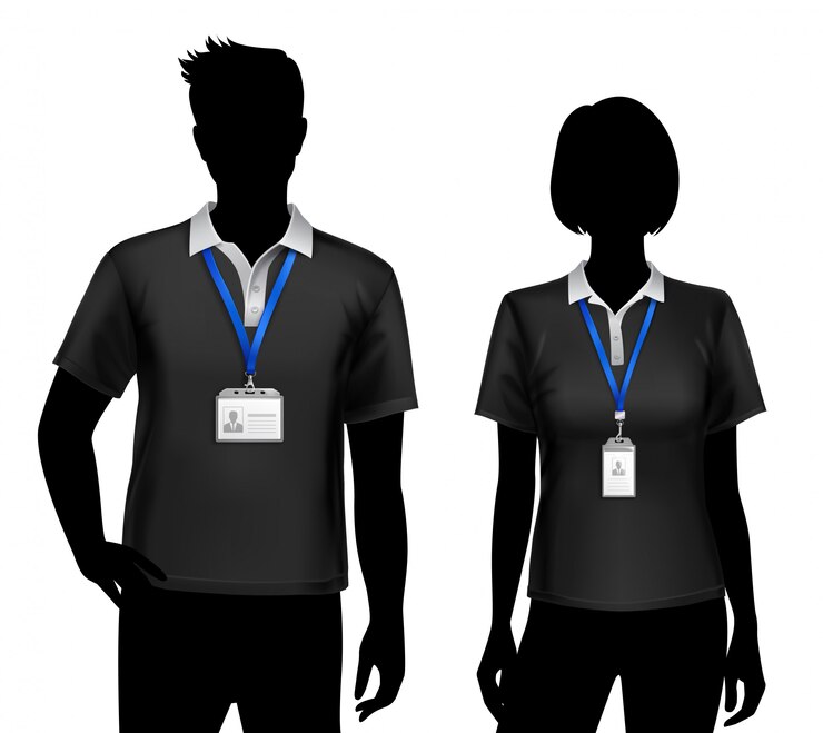 Vector Gratis employees silhouettes id cards 