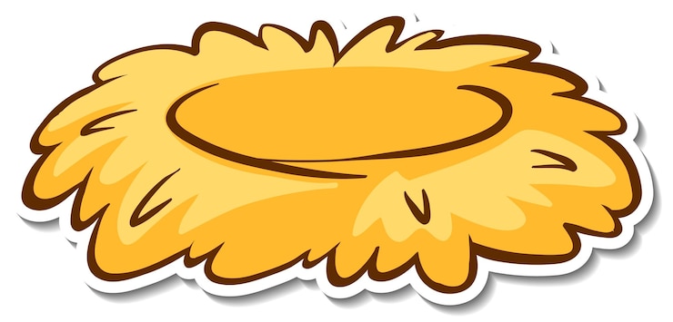 Vector Gratis empty nest sticker on white background