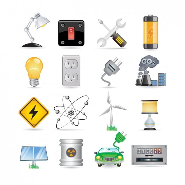Vector Gratis energy icon set