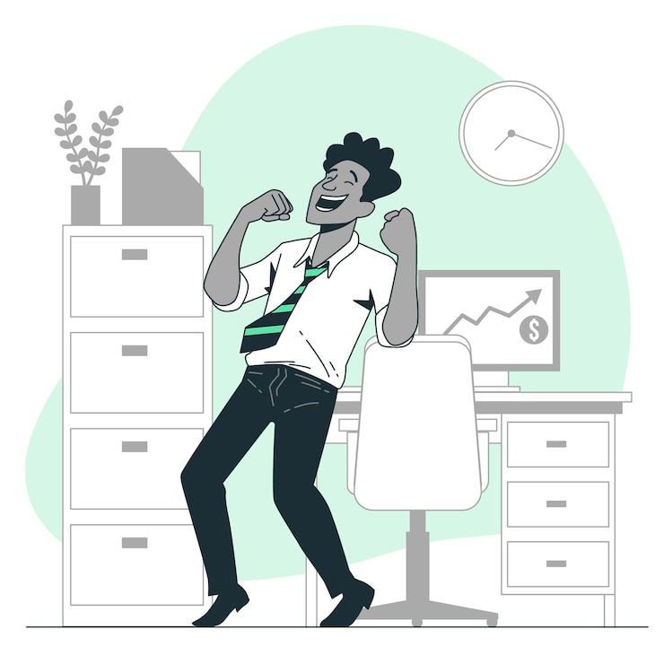 Vector Gratis enthusiastic concept illustration