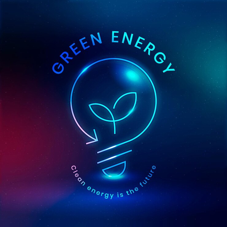 Vector Gratis environmental light bulb logo vector with green energy text