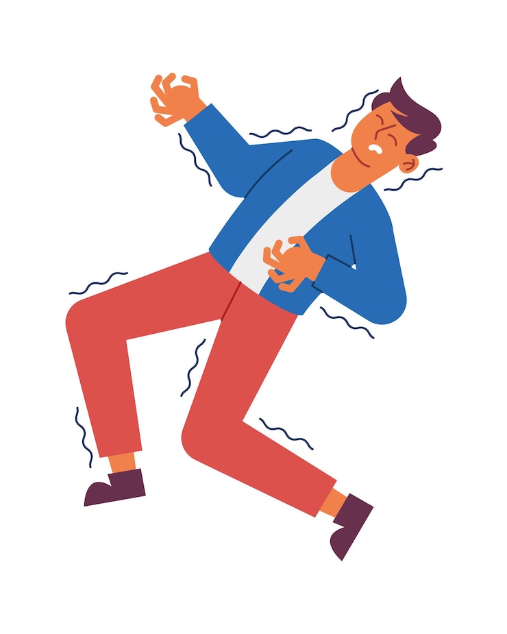 Vector Gratis epilepsy man with shaking