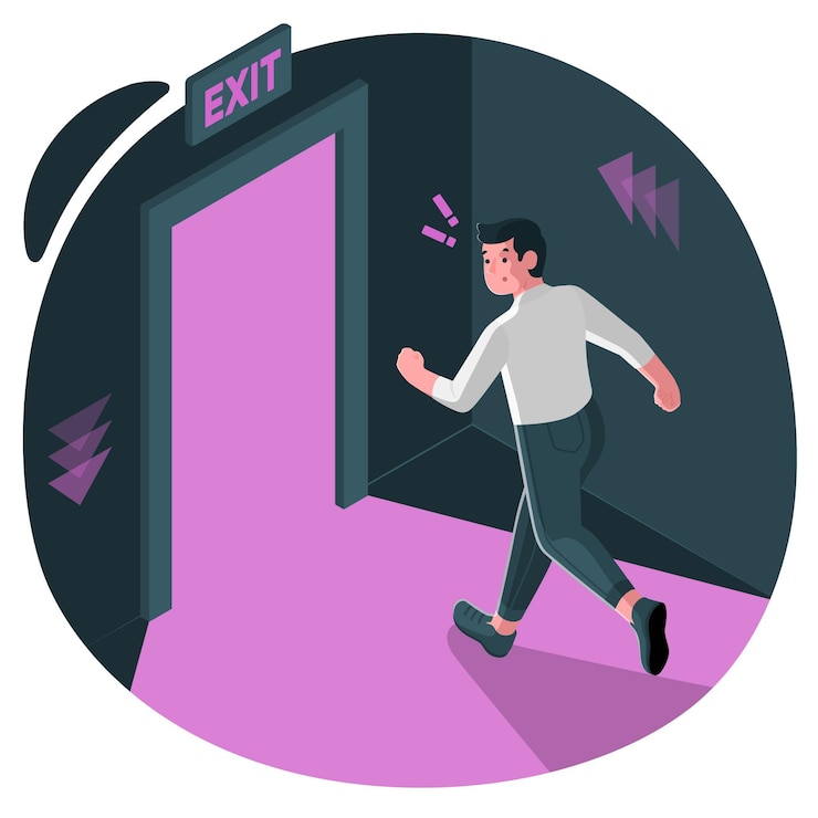 Vector Gratis escape concept illustration