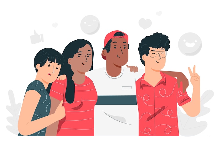 Vector Gratis ethnic friendship concept illustration