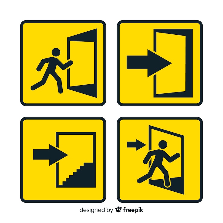 Vector Gratis exit sign collection