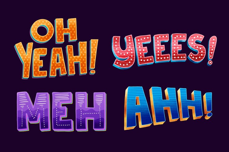Vector Gratis expressions collection lettering
