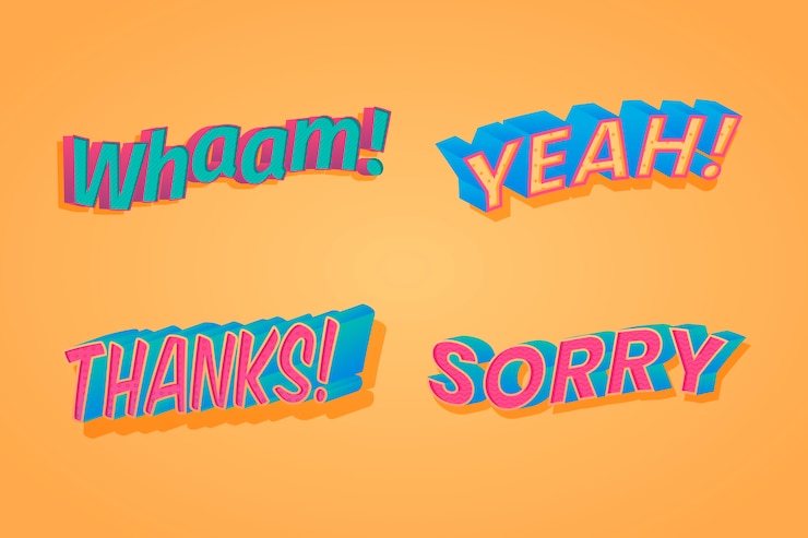 Vector Gratis expressions lettering retro collection