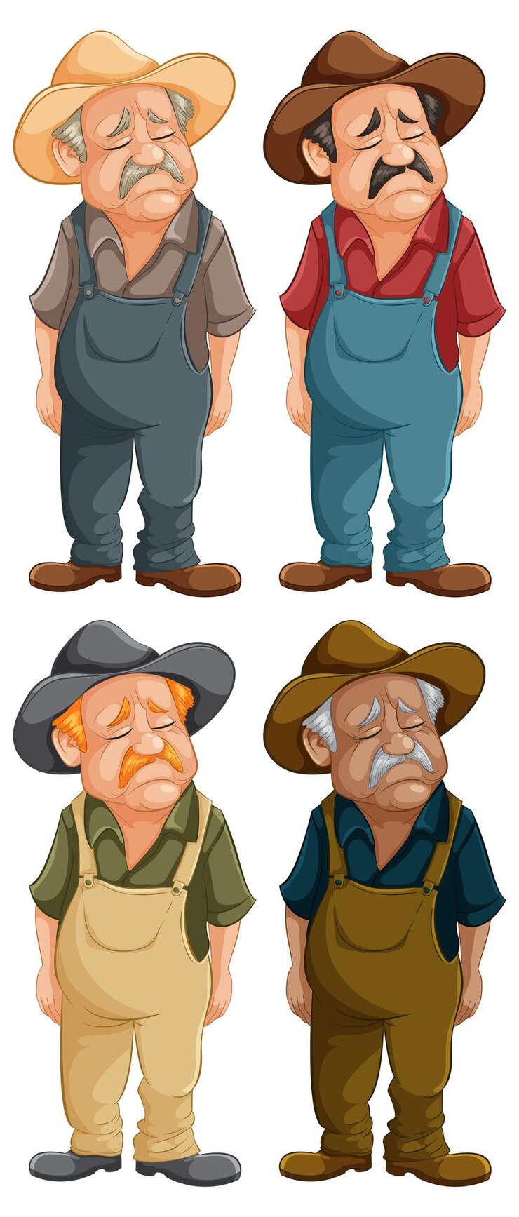 Vector Gratis expressions of an elderly gentleman