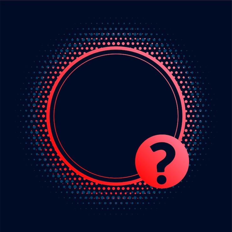 Vector Gratis eye catching question mark symbol template with text space
