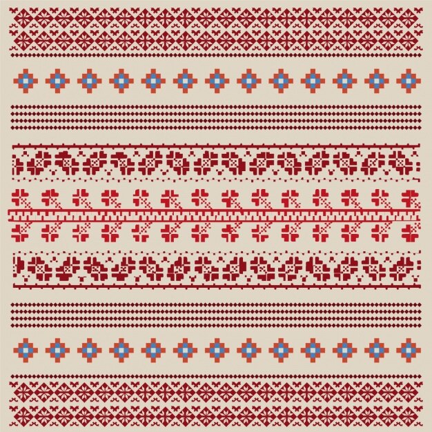 Vector Gratis fabric ornaments collection