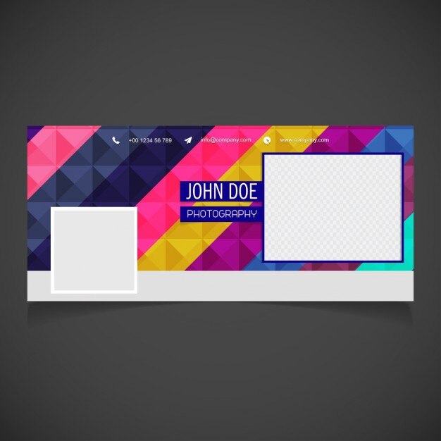 Vector Gratis facebook cover of geometric stripes