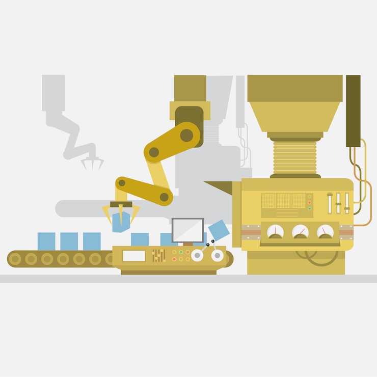 Vector Gratis factory machine background design