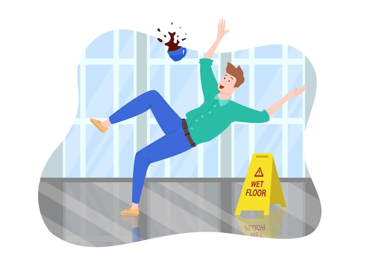Vector Gratis falling man composition