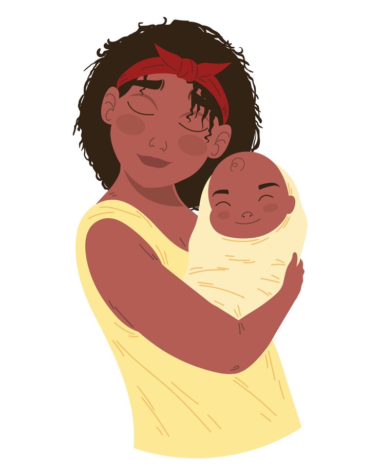 Vector Gratis family love embracing newborn