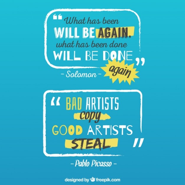 Vector Gratis famous quotes in speech bubbles