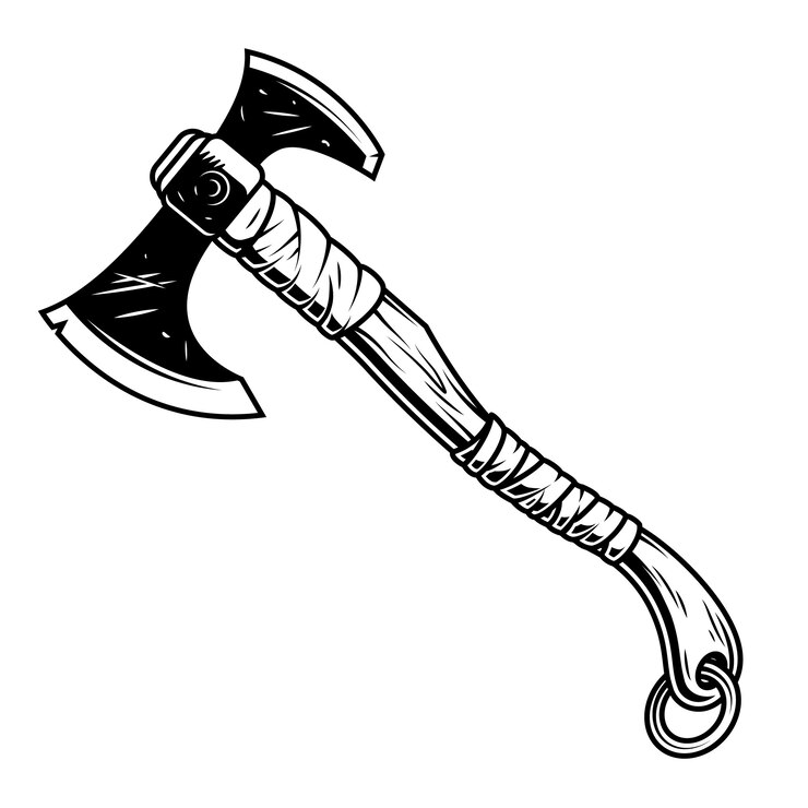 Vector Gratis fantasy warrior axe