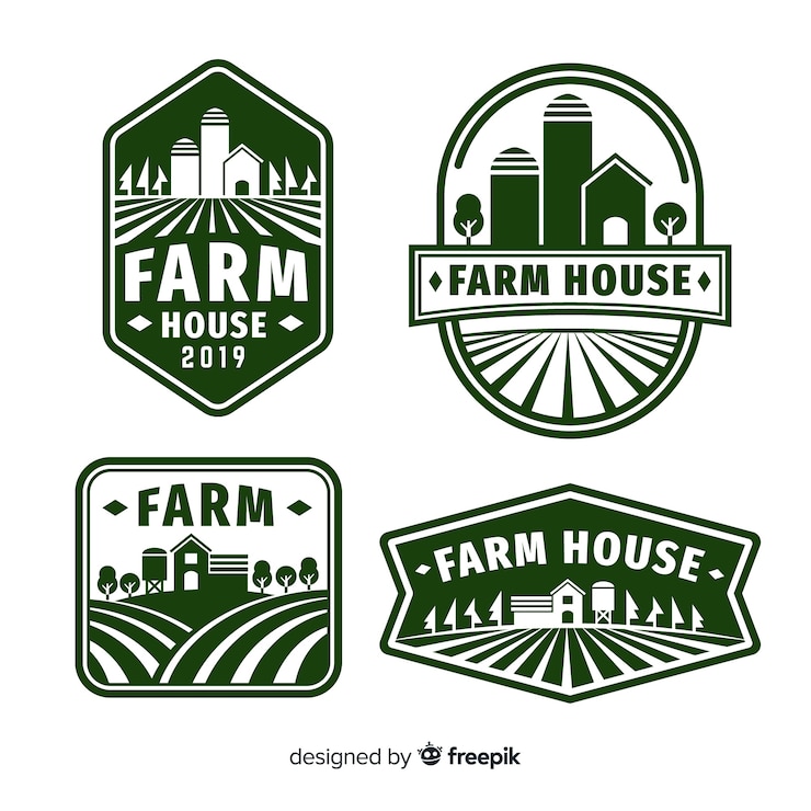 Vector Gratis farm logo collectio