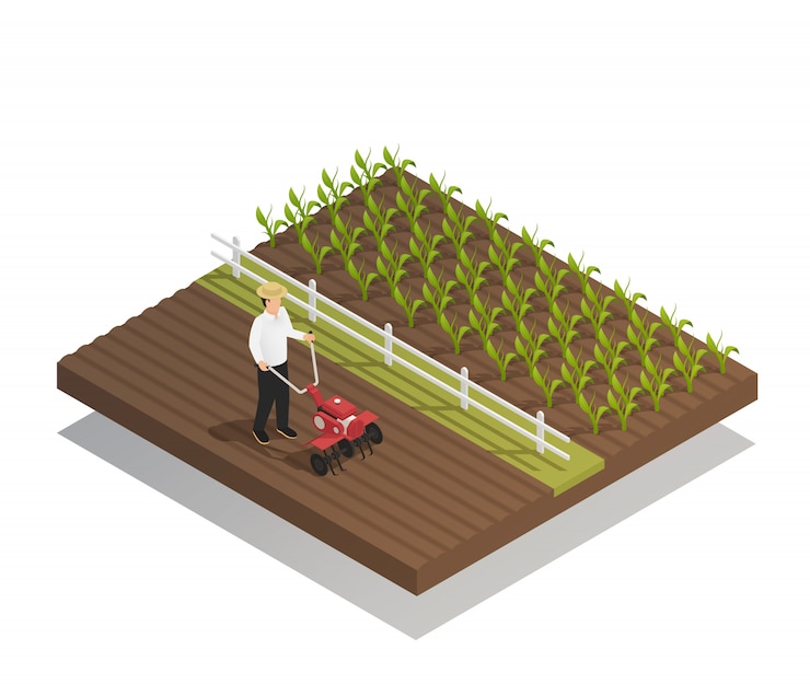 Vector Gratis farming gardening agricultural equipment composition