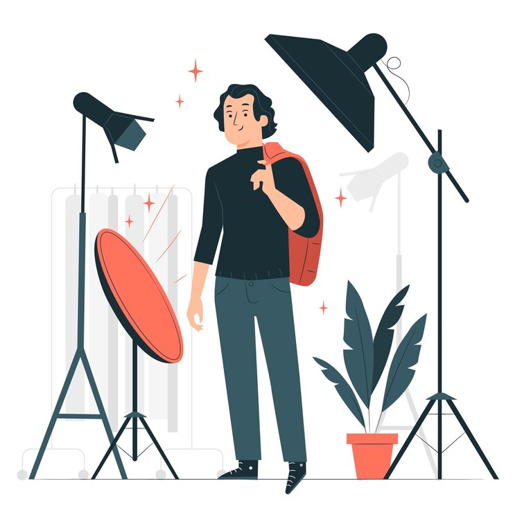 Vector Gratis fashion photoshoot concept illustration