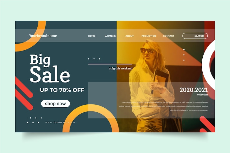 Vector Gratis fashion sale concept with discount
