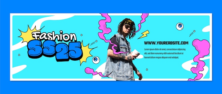Vector Gratis fashion week twitter header