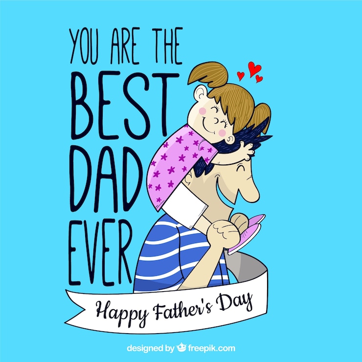 Vector Gratis father's day background with lovely family