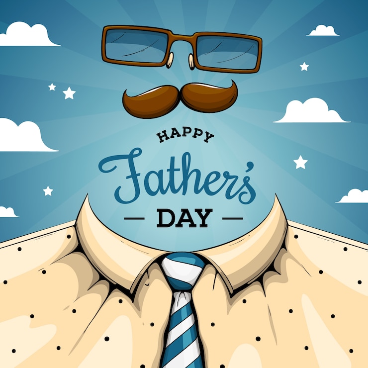 Vector Gratis father's day event hand drawn style