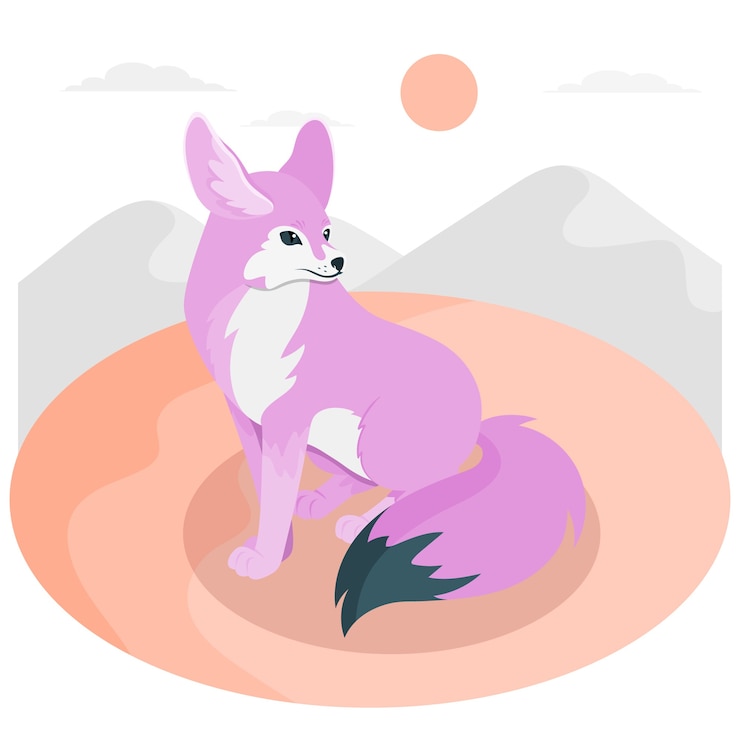 Vector Gratis fennec fox concept illustration