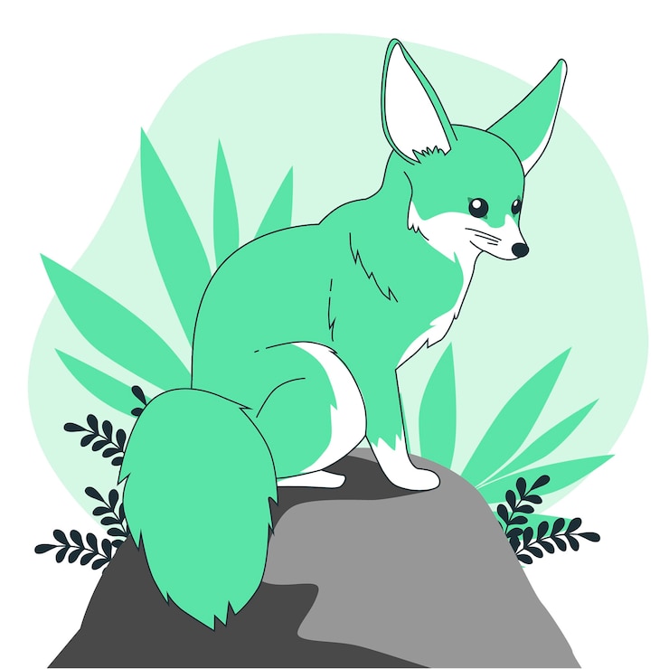 Vector Gratis fennec  fox concept illustration