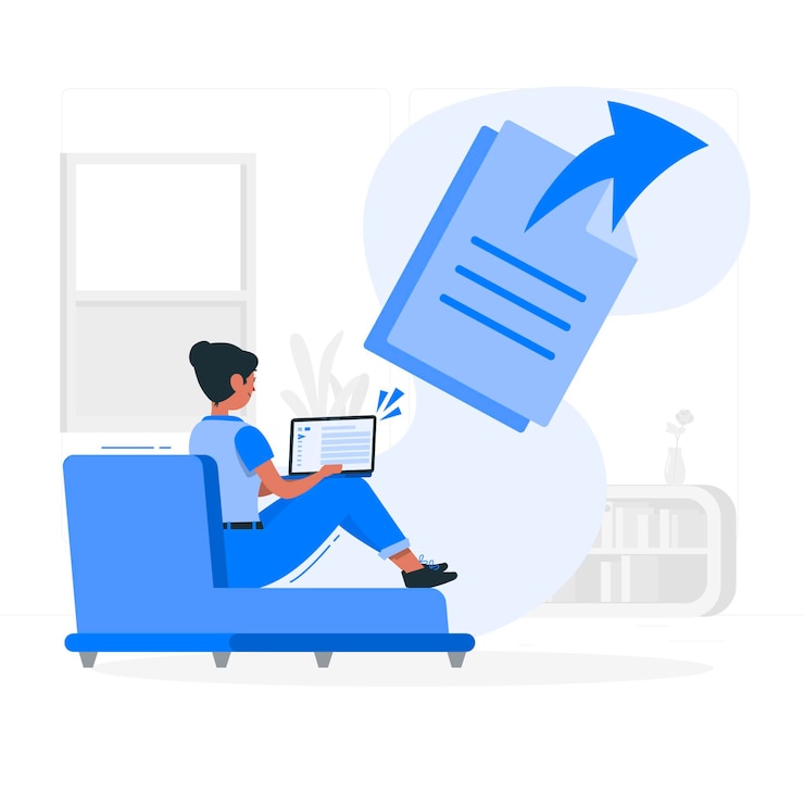 Vector Gratis files sent concept illustration