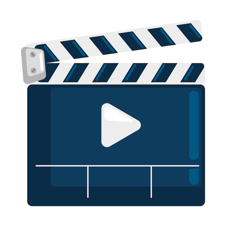 Vector Gratis film industry clapperboard icon isolated