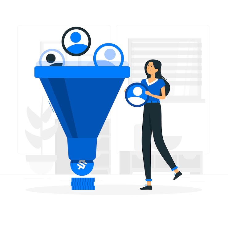 Vector Gratis filter concept illustration