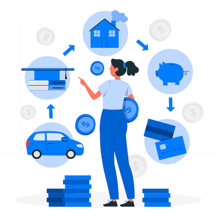 Vector Gratis financial planning concept illustration