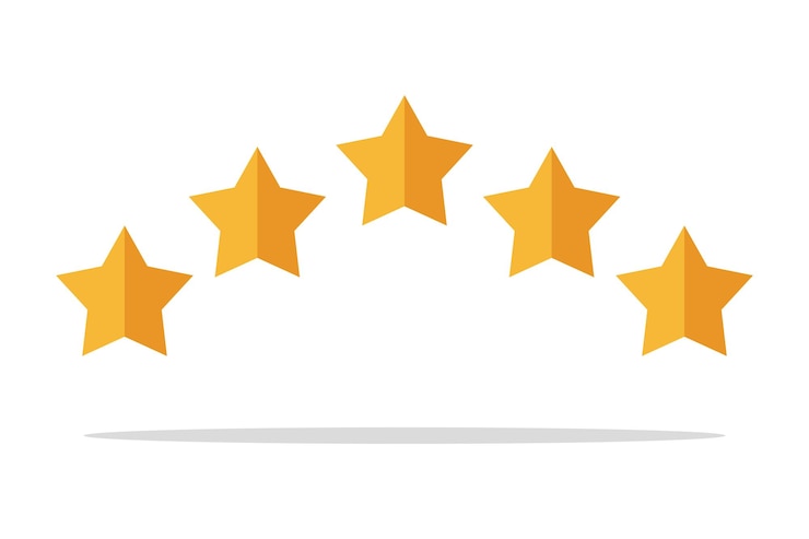 Vector Gratis five stars review half shadow style