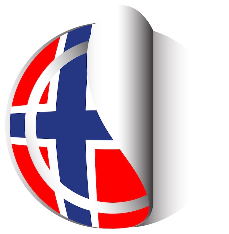 Vector Gratis flag icon design for norway