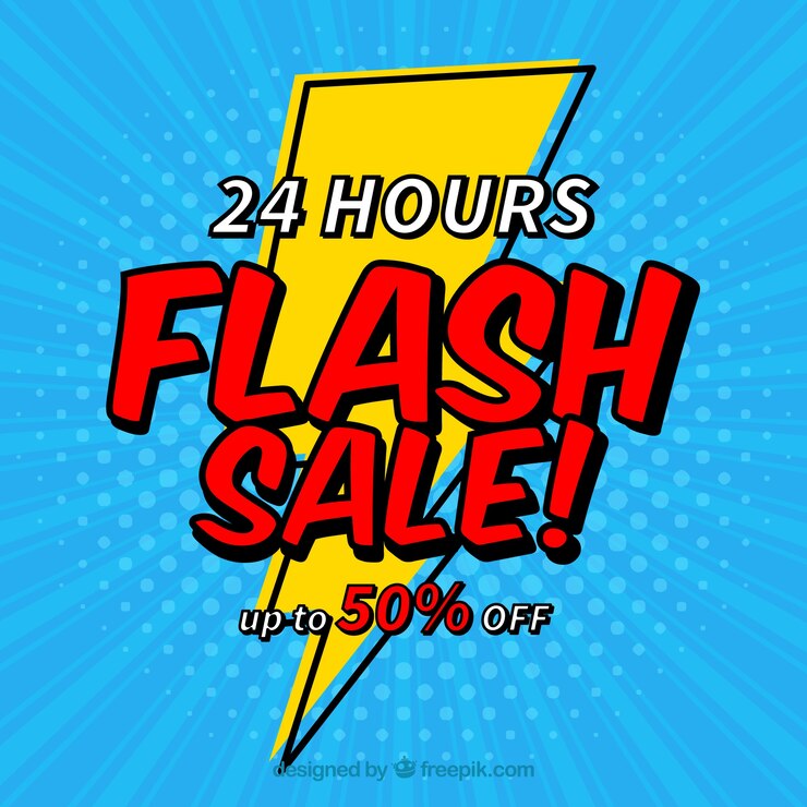 Vector Gratis flash sale background with flat style