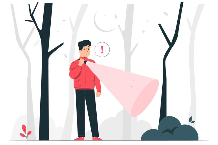 Vector Gratis flashlight concept illustration
