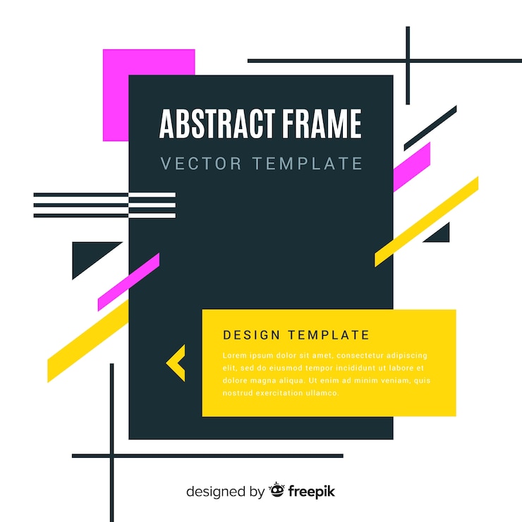 Vector Gratis flat abstract frame