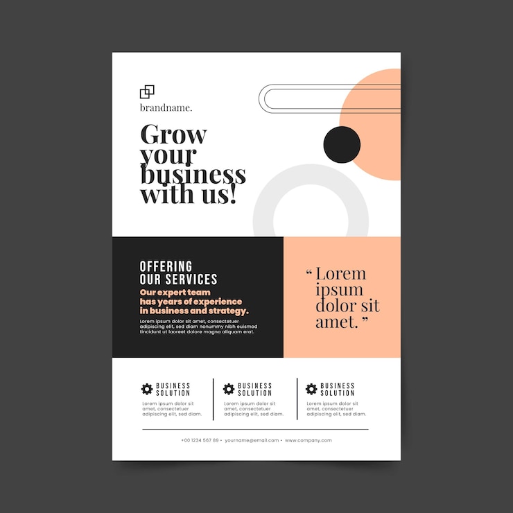 Vector Gratis flat abstract geometric business flyer