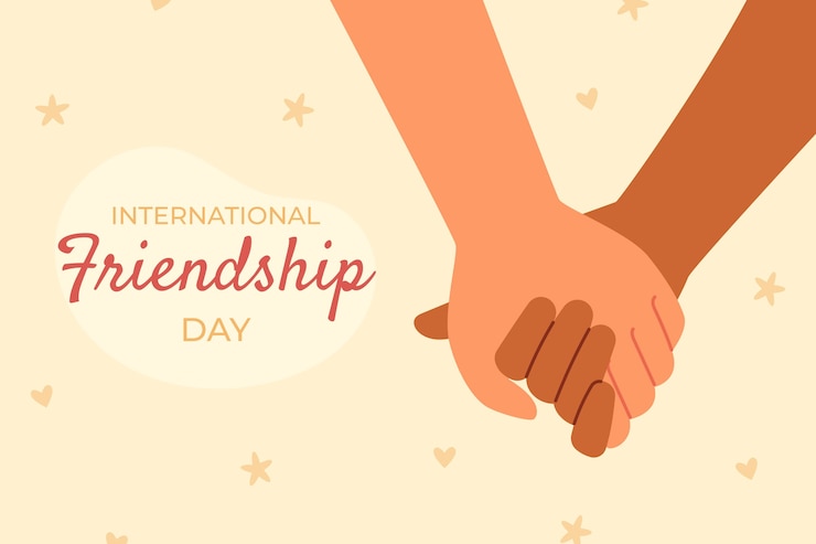 Vector Gratis flat background for friendship day celebration