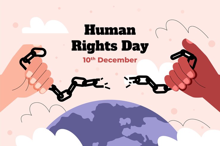 Vector Gratis flat background for human rights day celebration