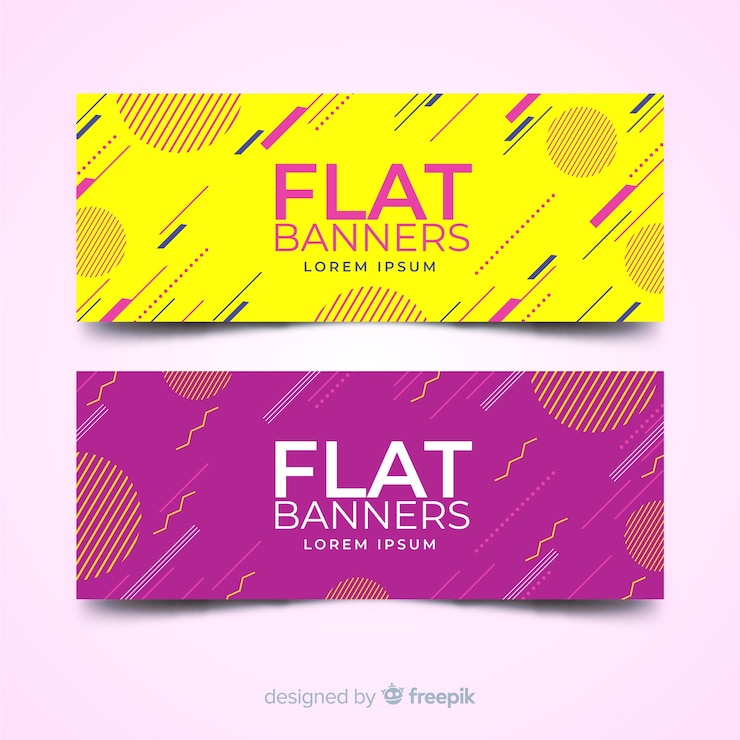 Vector Gratis flat banners