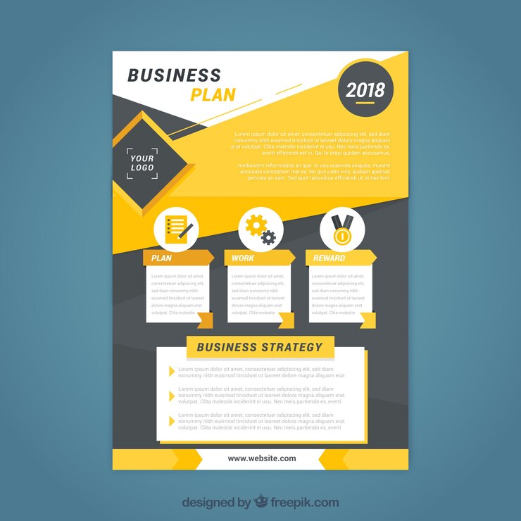 Vector Gratis flat business brochure in a5 size