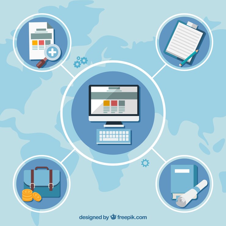 Vector Gratis flat business diagram template 