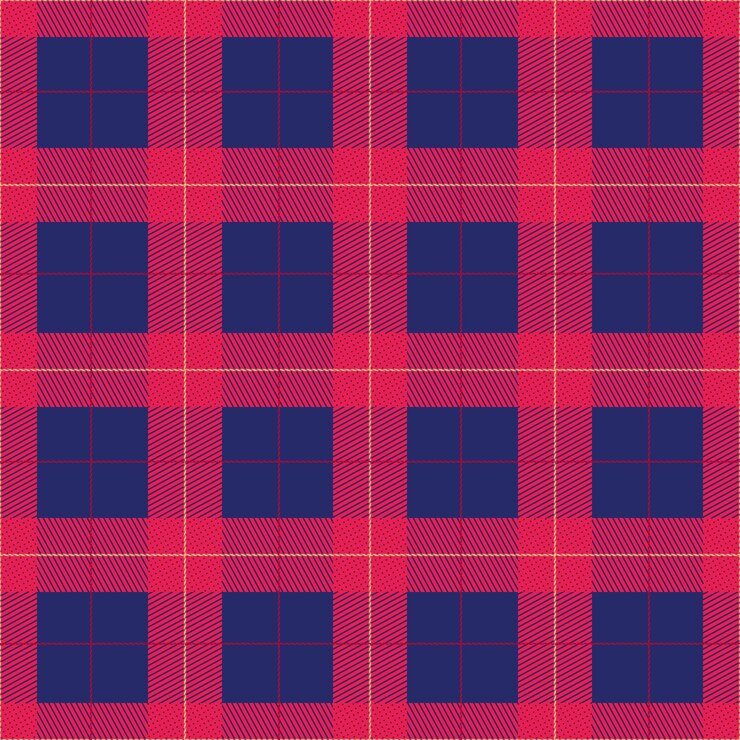 Vector Gratis flat christmas plaid pattern design