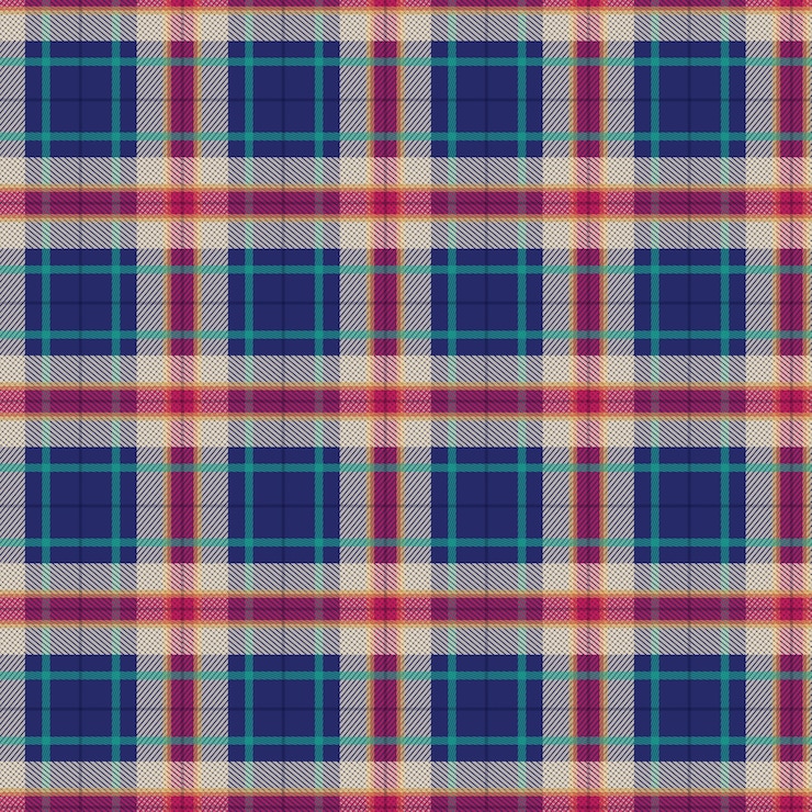 Vector Gratis flat christmas plaid pattern design