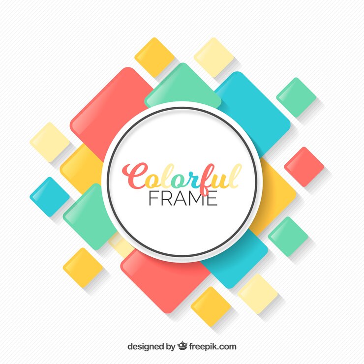 Vector Gratis flat colorful frame background